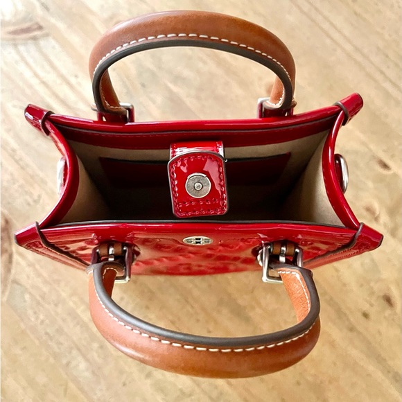 Tory Burch Two-Way π ππππππππ Patent/Vachetta Leather Tote - Picture 11 of 15